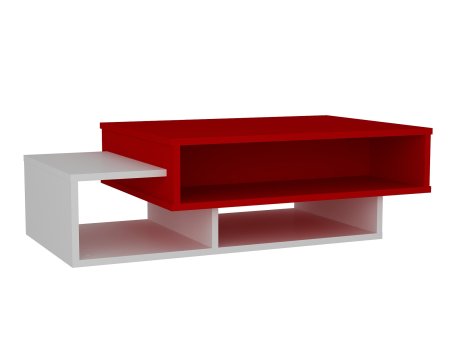 HANAH HOME Sto za dnevnu sobu Tab White Red