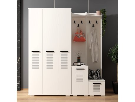 HANAH HOME Ormar za hodnik Asimo Ced White