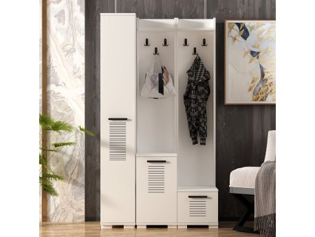 HANAH HOME Ormar za hodnik Asimo Ade White