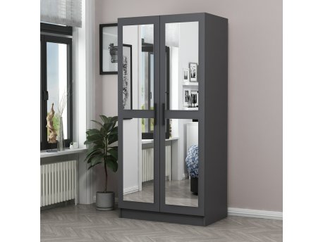 HANAH HOME Ormar Kale Mirror Anthracite 190