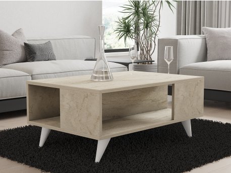 HANAH HOME Sto za dnevnu sobu Yuka Travertine