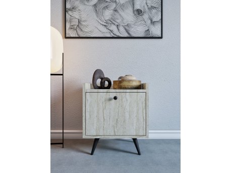HANAH HOME Noćni stočić Dopo Travertine
