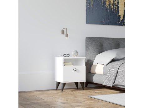 HANAH HOME Noćni stočić Barlo White