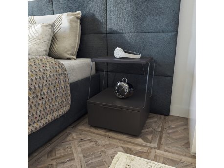 HANAH HOME Noćni stočić Tekoba Anthracite
