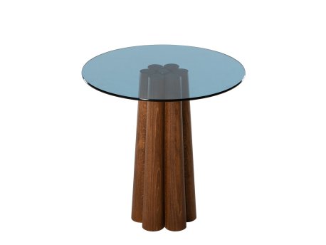 HANAH HOME Sto za dnevnu sobu Thales Walnut Blue