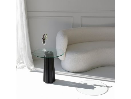 HANAH HOME Sto za dnevnu sobu Thales Black Transparent