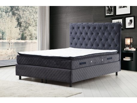 HANAH HOME Bračni krevet Sonata Set 140 x 200 v2 Anthracite