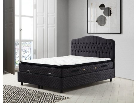 HANAH HOME Bračni krevet Vassi Set 140 x 200 Anthracite