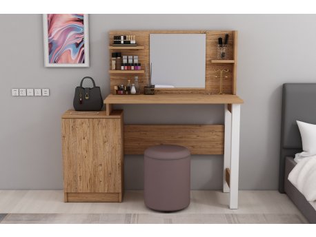 HANAH HOME Sto za šminkanje Jeni Pine White
