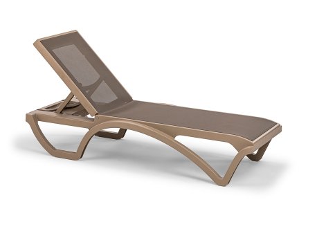 HANAH HOME Ležaljka Royal Mesh Sunlounger Cappuccino