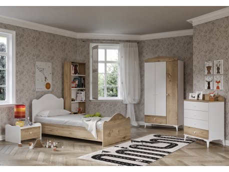HANAH HOME Dečija soba Zebra Oak White
