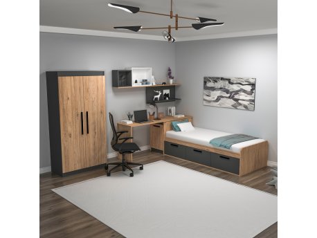HANAH HOME Dečija soba Akser Group Atlantic Pine Anthracite
