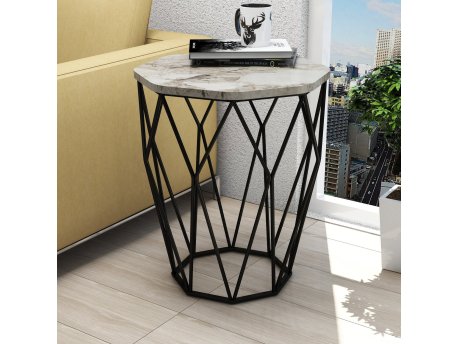 HANAH HOME Pomoćni stočić Sofya White Marble