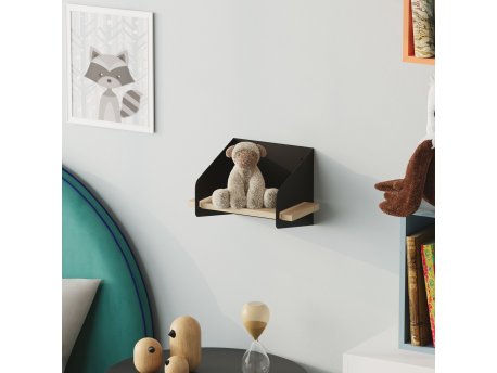 HANAH HOME Zidna polica Short Arm Black