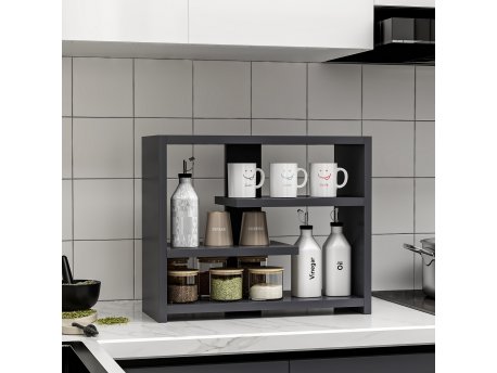 HANAH HOME Zidna polica Gupse Anthracite