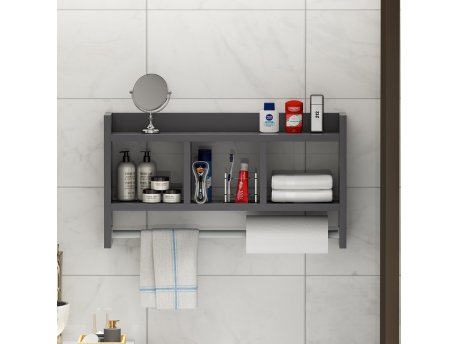 HANAH HOME Zidna polica Asya Anthracite