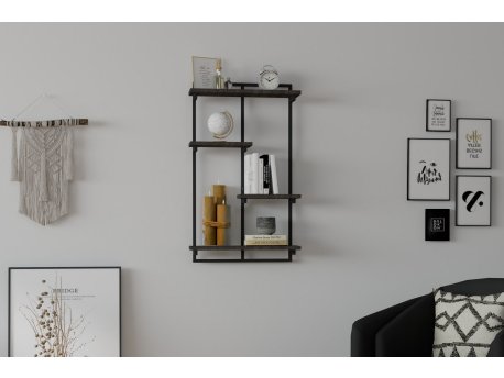 HANAH HOME Zidna polica Dodo Anthracite