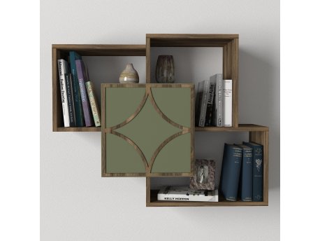 HANAH HOME Zidna polica Arco Walnut Garden