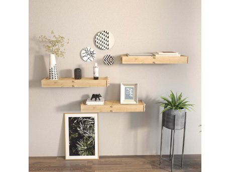 HANAH HOME Zidna polica Hiko Oak