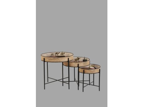 HANAH HOME Set stolova Kolezyum Black