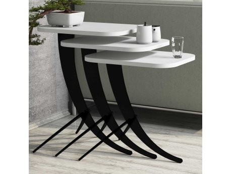 HANAH HOME Set stolova Pion White