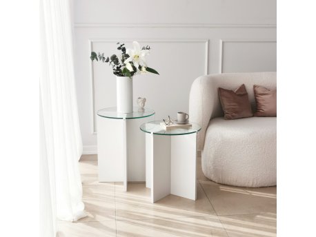 HANAH HOME Set stolova Lily White
