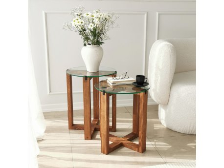 HANAH HOME Set stolova Amalfi Walnut