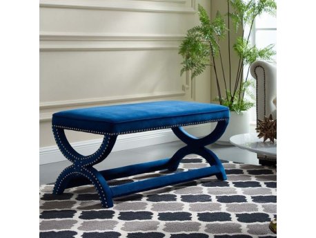 HANAH HOME Tabure Felice Halka Pouffe 120 Dark Blue