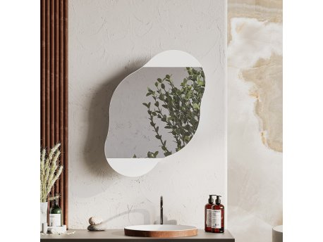 HANAH HOME Kupatilski ormarić Cloud Storage Bathroom Wall Mirror White
