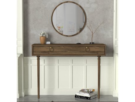 HANAH HOME Komoda Goldy Aynalı Walnut