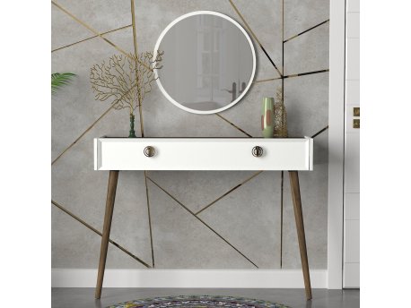 HANAH HOME Komoda Nadya Aynalı White Walnut