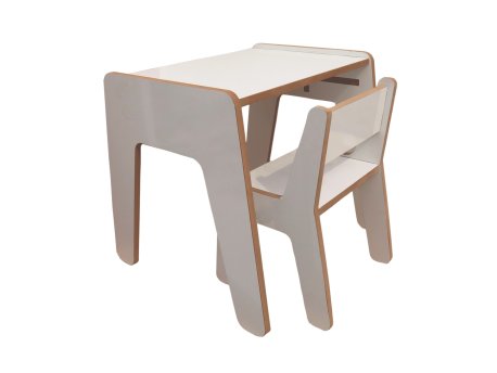 HANAH HOME Dečiji sto i stolica Mini Table Chair Set White