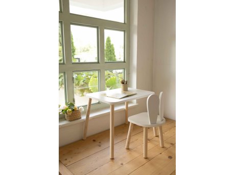 HANAH HOME Dečiji sto i stolica Bunny One Chair Set White