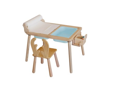 HANAH HOME Dečiji sto i stolica Roll and Chair Blue