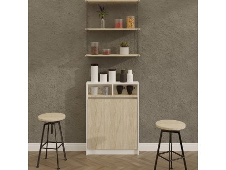 HANAH HOME Preklopni sto Bracked Travertine