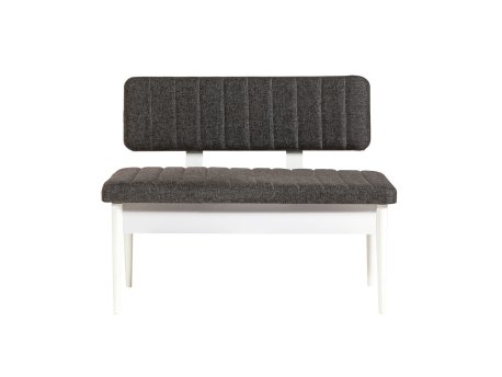 HANAH HOME Trpezarijska klupa Vina Bank Anthracite White