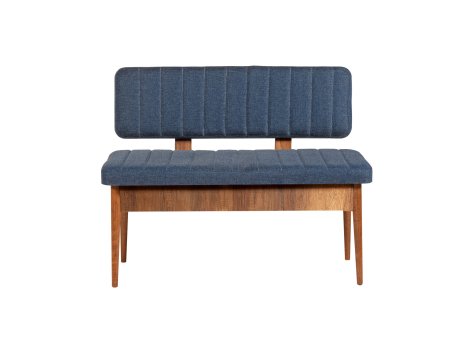 HANAH HOME Trpezarijska klupa Vina Bank Dark Blue Walnut