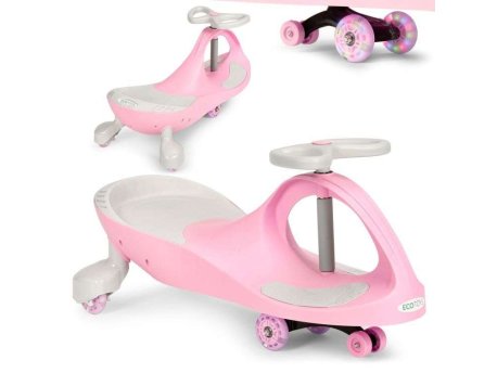 ECO TOYS Wiggle guralica za decu Led točkovi - Roze