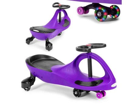 ECO TOYS Wiggle guralica za decu Led točkovi - Ljubičasta