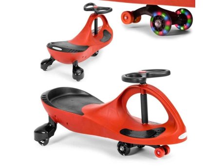 ECO TOYS Wiggle guralica za decu Led točkovi - Crveni