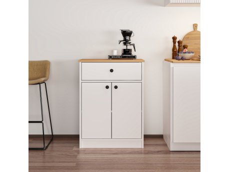 HANAH HOME Višenamenski ormar Latte White Atlantic Pine
