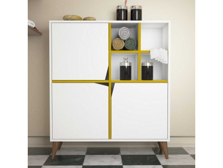 HANAH HOME Višenamenski ormar Pulse White Yellow