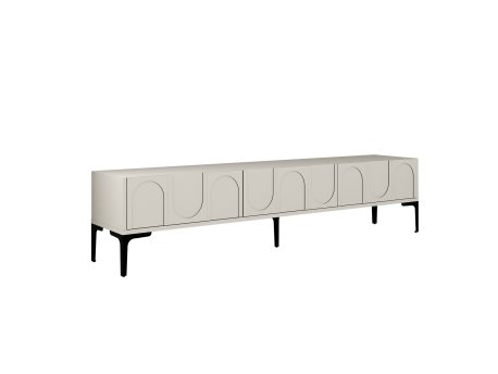 HANAH HOME TV polica Lyon 42 Cream Black