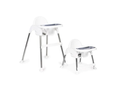 ECO TOYS Hranilica za bebe 2u1 sa postoljem I pojasevima - Bela