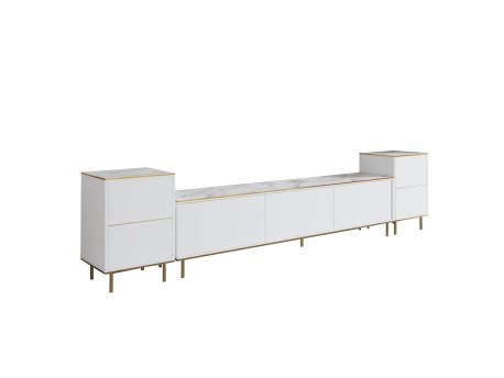 HANAH HOME TV polica Imaj Marble White