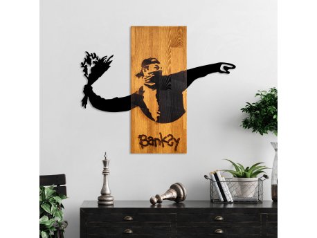 WALLXPERT Zidna dekoracija Banksy Flower Thrower