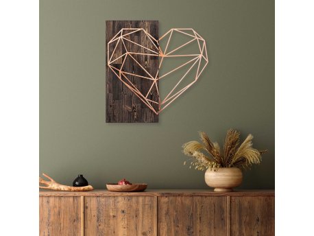 WALLXPERT Zidna dekoracija Heart Copper