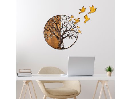 WALLXPERT Zidna dekoracija Tree And Birds 322 A