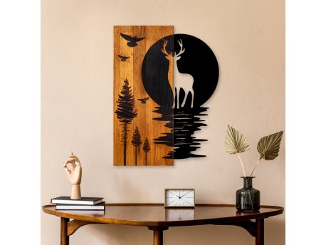 WALLXPERT Zidna dekoracija Deer and Moon