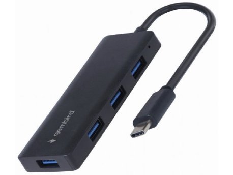 GEMBIRD Tip-C USB hub, 4x USB-A, crni (UHB-CM-U3P4-02)